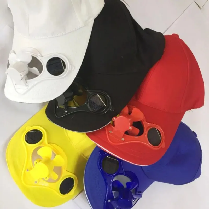 1/2/4PCS Five Colors Summer Sport With Fan Free Charging Sun Protection Solar Cotton Hat Sun Visor Baseball Casual