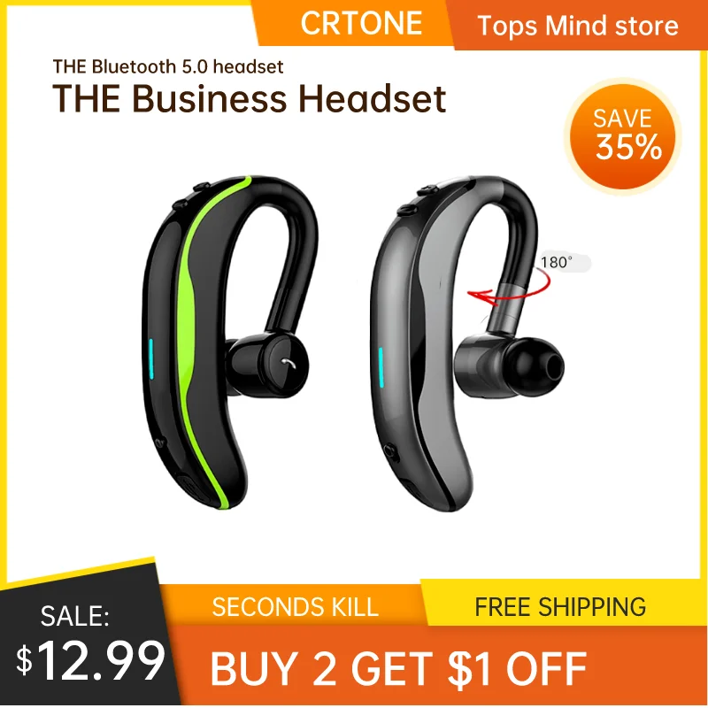 

Wireless Bluetooth Earphones наушники Bluetooth Stereo Headset 18H Single Handsfree with Microphone Business Headphones