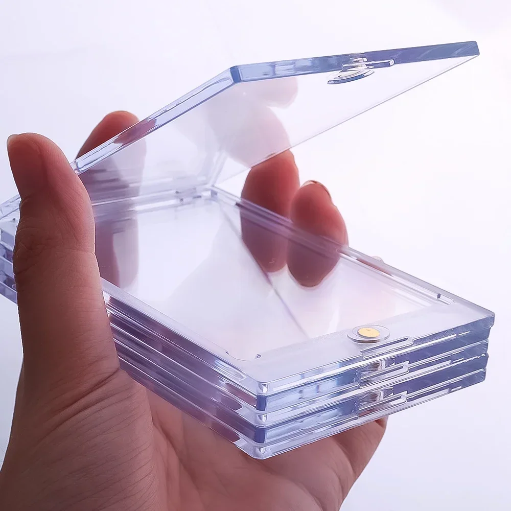 Clear Magnetic Card Holder 35PT Cards Protective Sleeves Case with Display Stand Rack For Idol Photo Game Sports Trading Cards for card holder,photo card holder,card protector