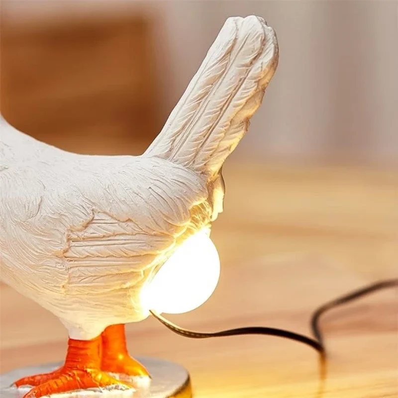 1~2PCS Chicken LampNight Lights Simulated Animal Easter Home Decor Party Carnival  Chick Decor Night Light Ornaments Table Lamp 3