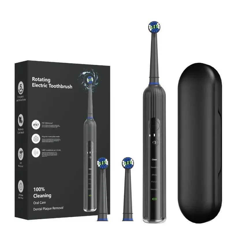 무선 회전 전동 칫솔 맞춤형 장시간 배터리 수명 가정용 구강 건강을 위한 초음..