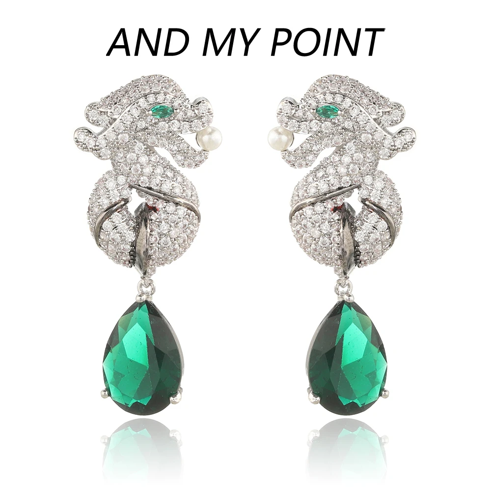 

Двухцветные Роскошные Жемчужные уникальные серьги в форме льва для женщин высококачественные модные ювелирные изделия в форме капли элегантные свадебные ювелирные изделия для банкета