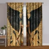 2pcs, Curtains&Window Treatment 2D print with the goddess Isis_ pharaohs and hieroglyphics Polyester (without rod) Festive Use 1