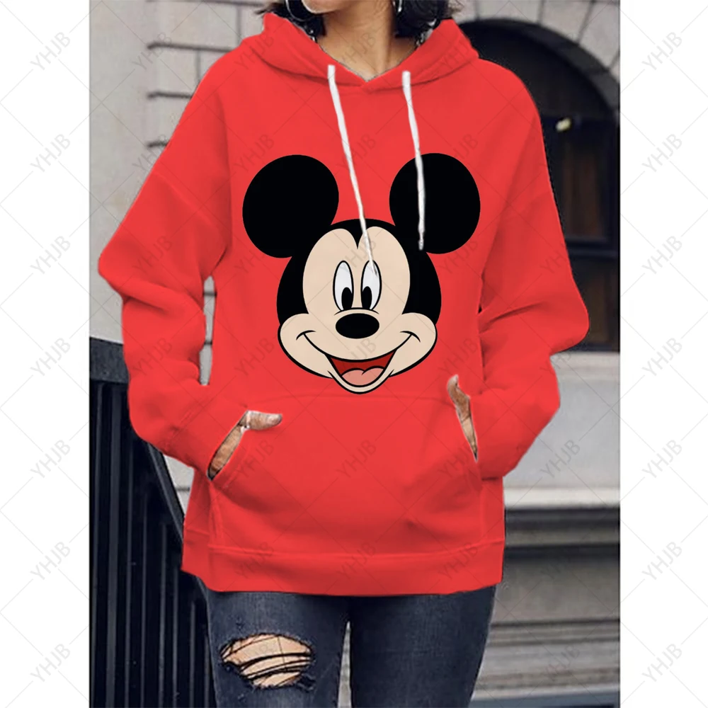 

Disney Mickey Mouse Print Female Hoody Harajuku S-5XL Sweatshirt Fashion High Quality Hoody Casual Men and children Streetwear