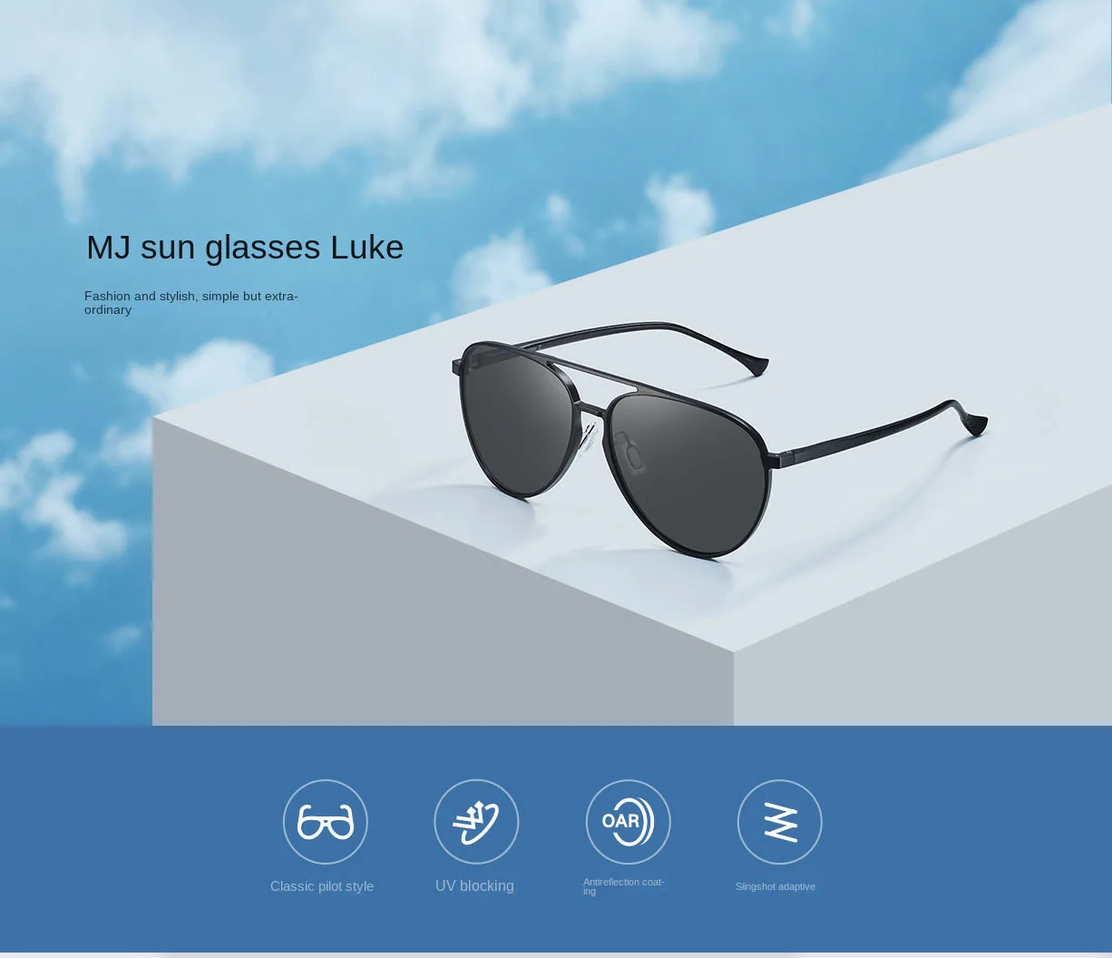 Gadgetoo Xiaomi Mijia Luke Sunglasses - Grey