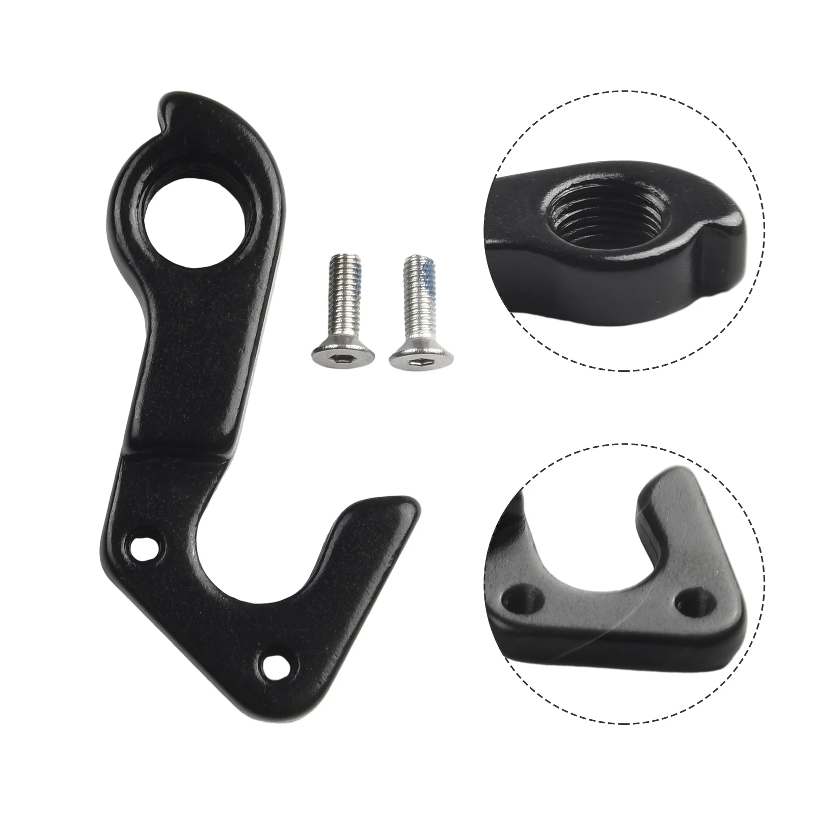 

Tail Hook Derailleur Hanger Office Garden Indoor Parts Rear Replacement 1 Set About 20g Accessories Aluminum Alloy Black Bicycle