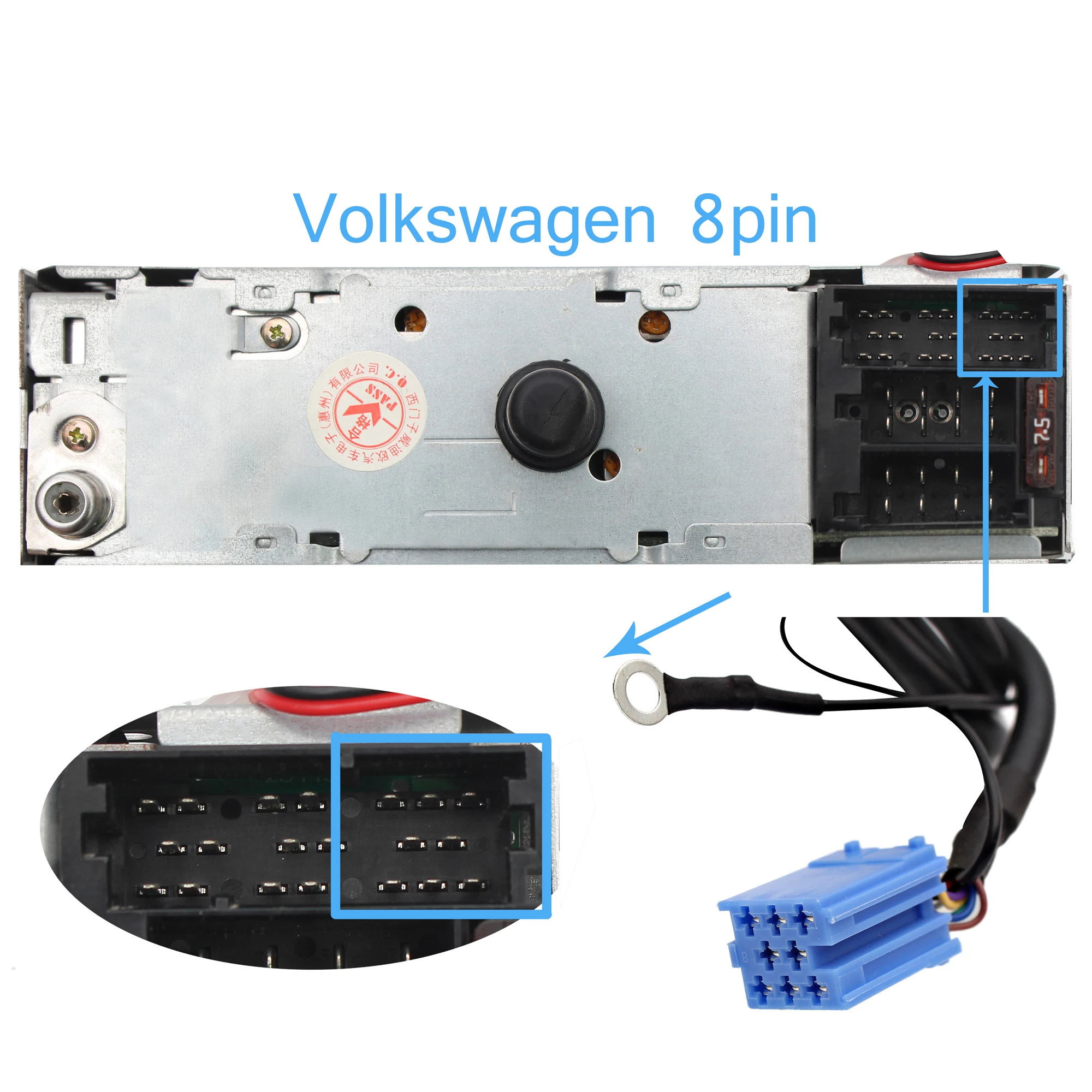 Bluetooth Car Kit,Yomikoo Car MP3 USB/AUX 3.5mm Stereo Wireless Music  Receiver Wireless Hands Auto Bluetooth Adapter fit for VW 12Pin Golf Tiguan  Touran Beetle Audi A3 A4/S4 Skoda Octavia Seat : 