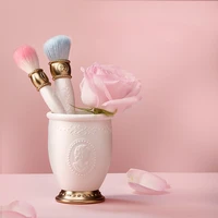 Luxury Relief Portrait  Makeup Brush Holder.cosmetics Lipstick Eyebrow Pencil Holder ,multi-function Storage Box Organizers 1