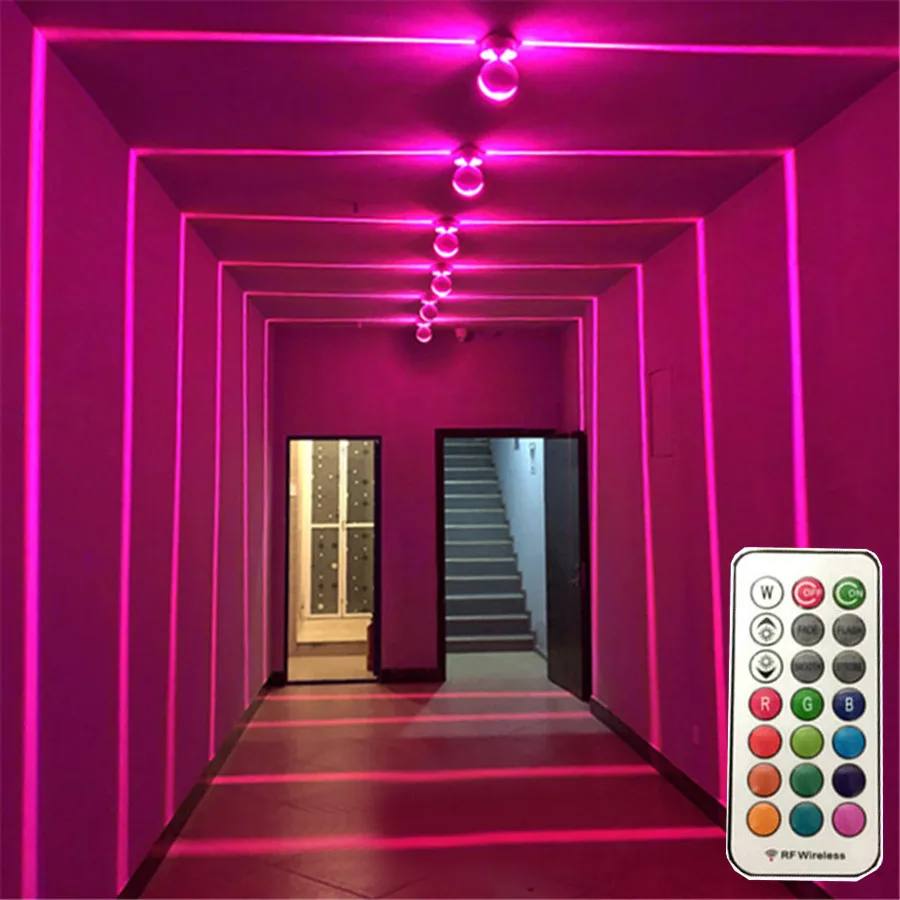 Thrisdar 10W RGB Window Sill Lamp 360 Degree KTV Bar Line Ray Wall Spot light Lamps 7 Color Hotel Corridor Door Frame Wall Lamp led light,led wall lamp,wall light