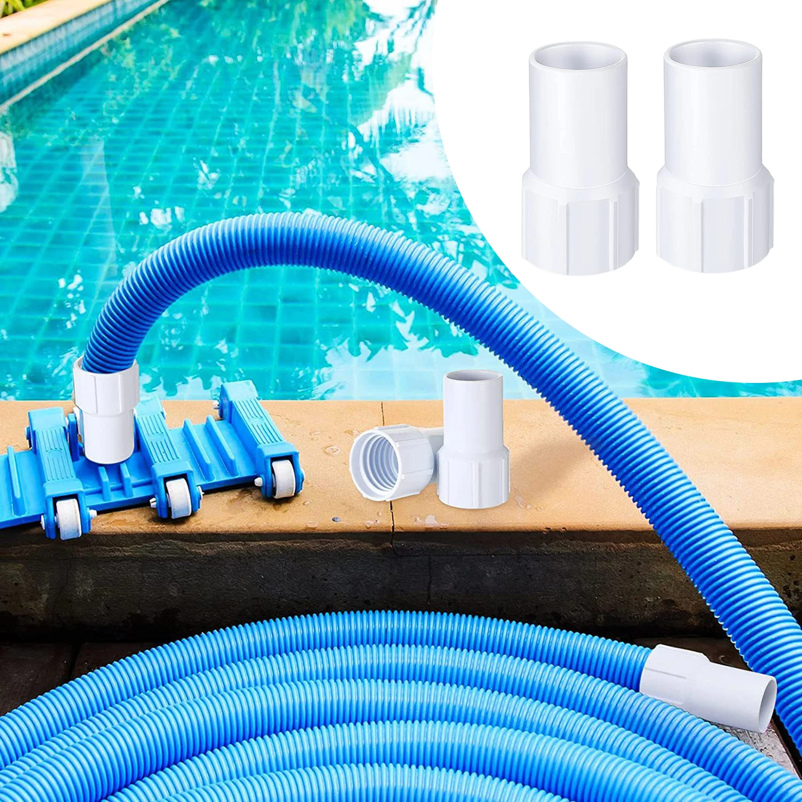 24PcsPoolHoseAdapterPoolVacuumHoseCuffVacuumHoseThreaded