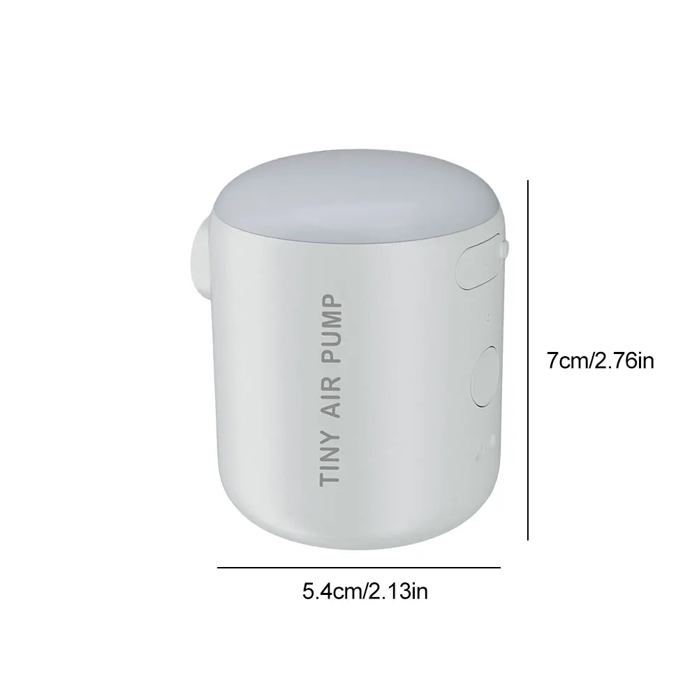 Mini Air Inflator Pump With Light Camping Wireless Air Compressor 3 Lighting Modes Swimming Tube Inflator For Outdoor Tools New