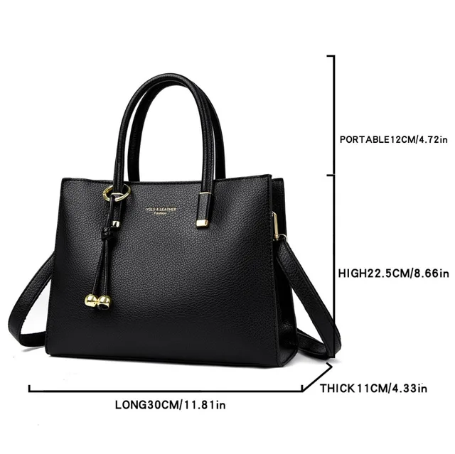Genuine Brand Top Quality Leather Shoulder Crossbody Bags for Women Luxury Handbags Women Bags Designer Large Capacity Tote Bag 5