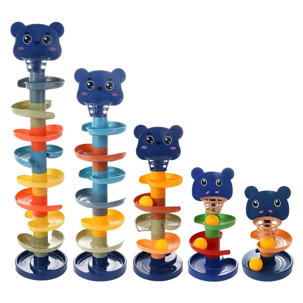 

Games Rolling Ball Toy Entertainment Rotating Track Set Educational Toys Ball Drop Roll Swirling Tower Spin Track Toy Set