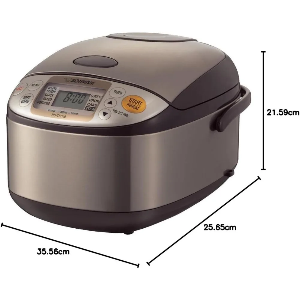 NS-TSC10 5-1/2-Cup (Uncooked) Micom Rice Cooker and Warmer, 1.0-Liter, Stainless Brown 6