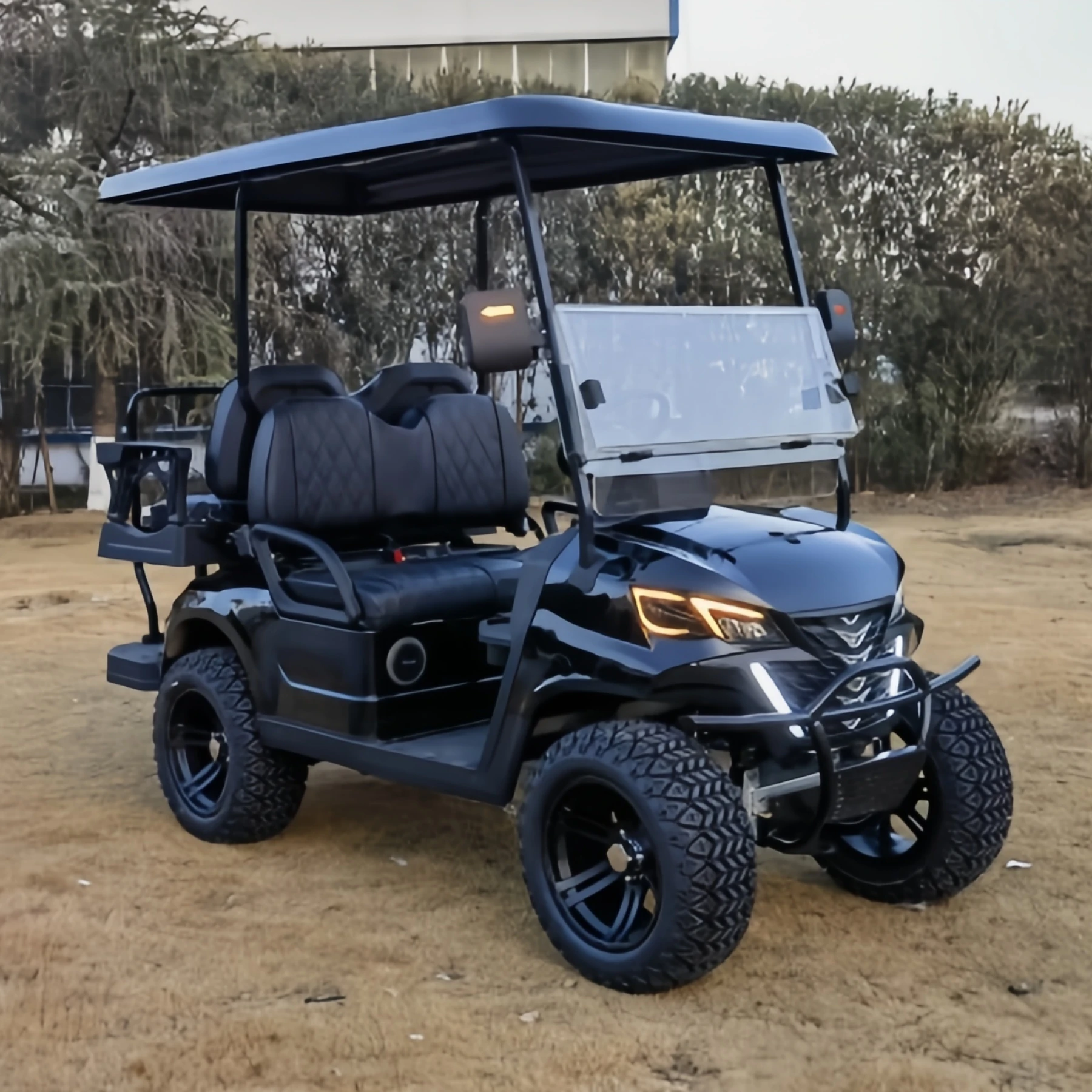 China high-end luxury resort 6-seat 72V electric sightseeing golf bus and car
