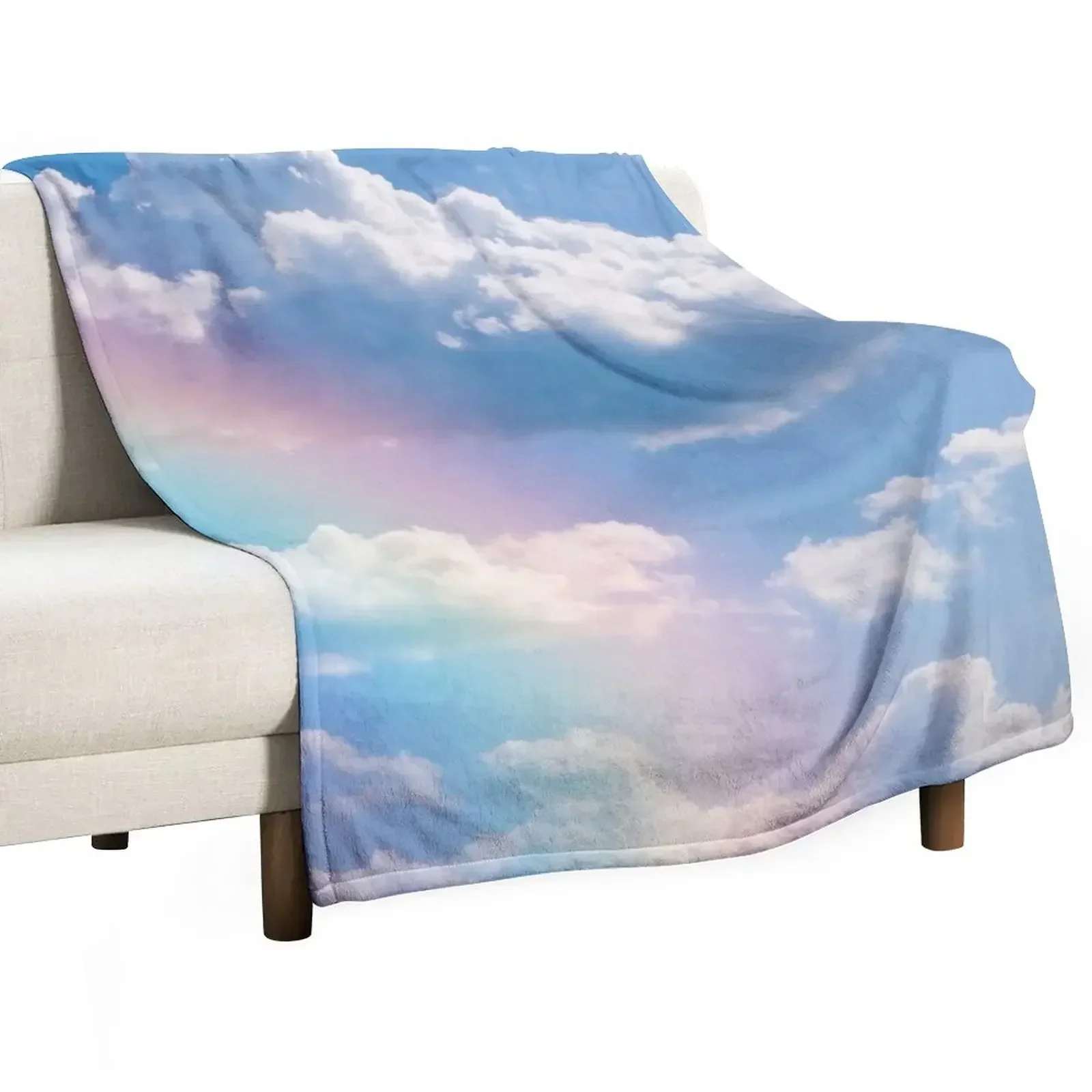 

Rainbow Clouds Throw Blanket for winter Decorative Sofa heavy to sleep Blankets