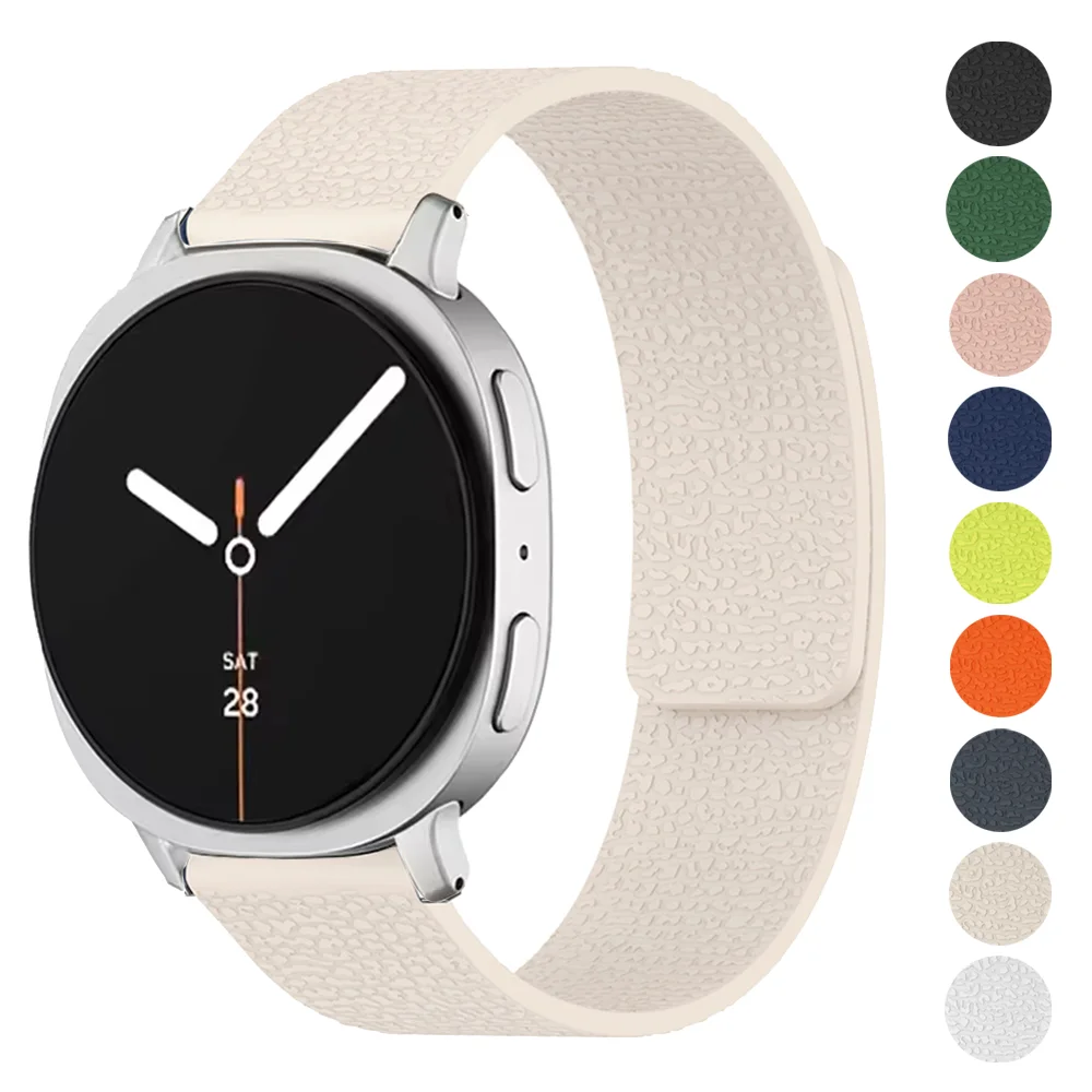 Magnetic Loop Silicone Lychee Pattern Bracelet