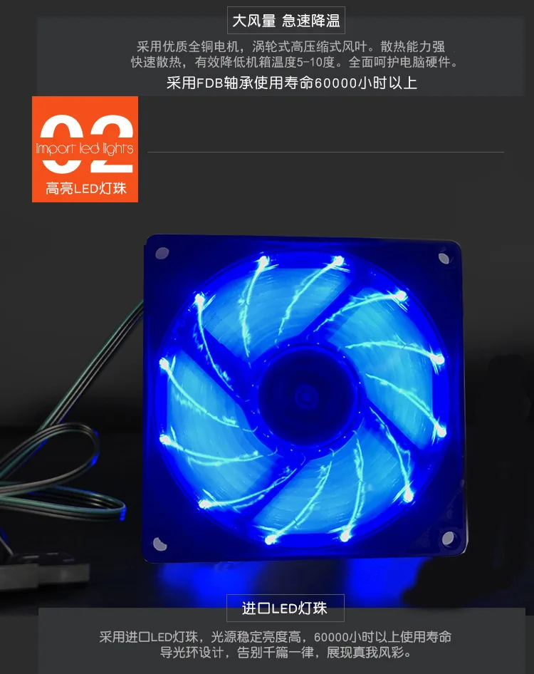 Rgb Led Ventilador da Caixa do Computador Pwm Pinos 9cm Refrigeração Silenciosa Cpu pc Cooler 12v dc 90 mm - Imagem 3