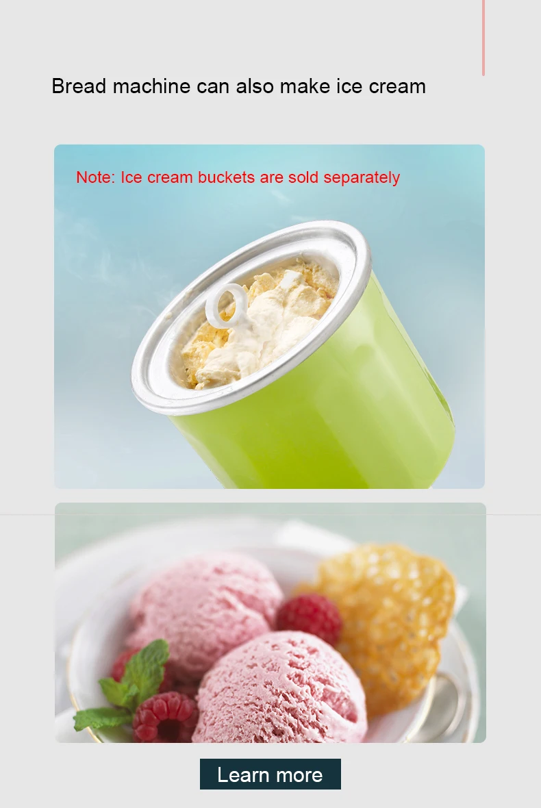 DMWD 750G Multi-Functional Mini Bread Maker Ice Cream Fermenter Machine Intelligent Easy Bread Machine Breadmaker Cooking Tool 6