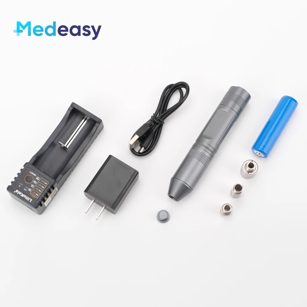 10W LED Handheld ENT Endoscope Cold Light Source 3 Adapters