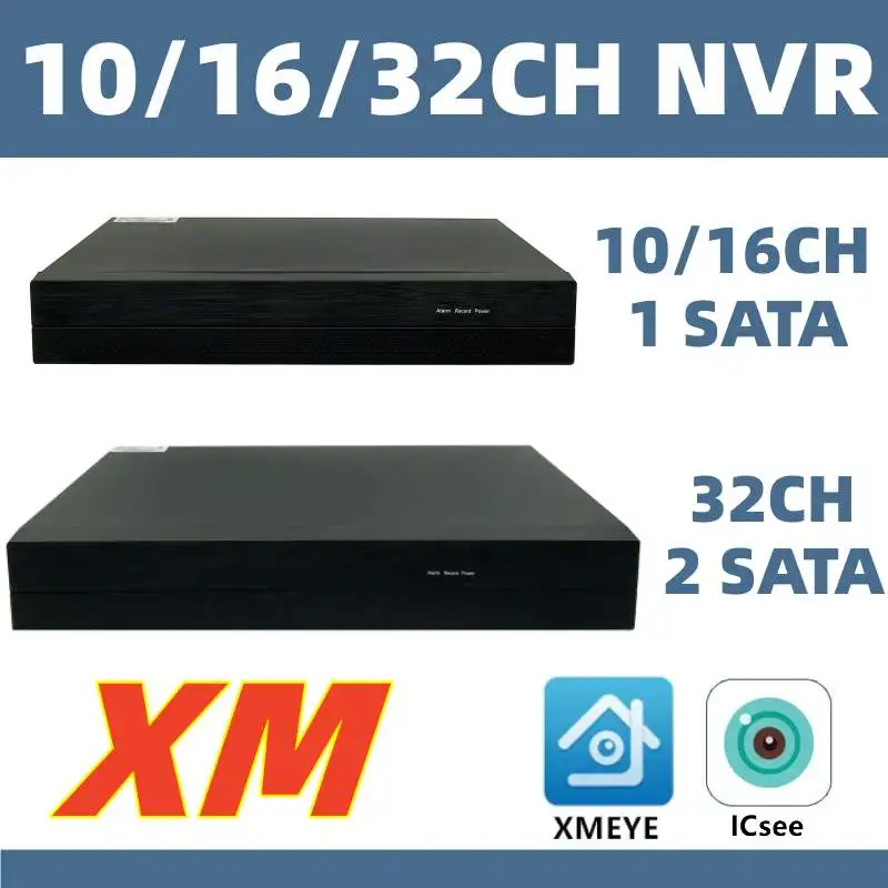 10 16 32CH*4K H.265 NVR Network Digital Video Recorder DVR SATA Cable Human Face Detect XMEYE ICsee VMS Onvif P2P Cloud network video recorder