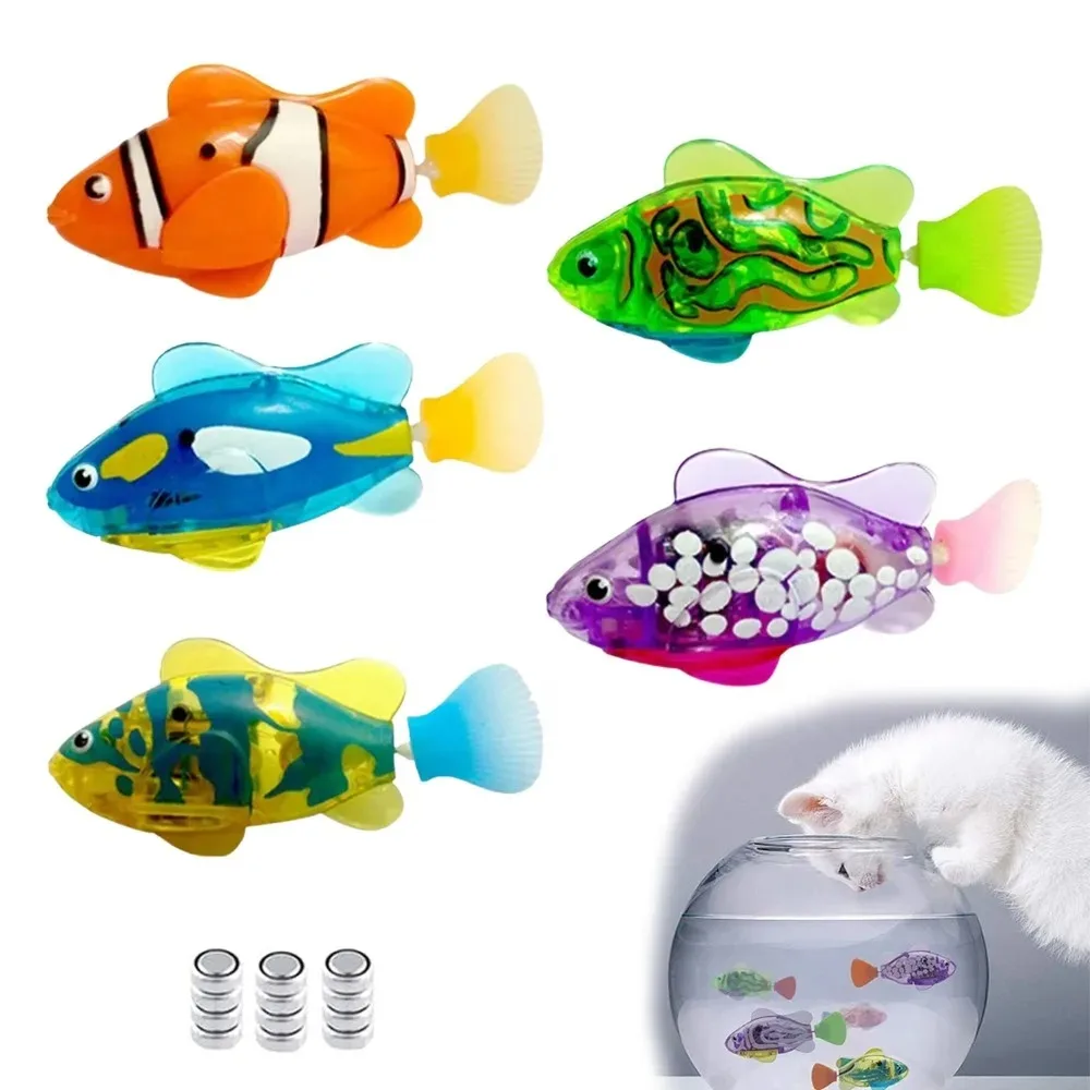 Cat Toy LED Inductive Interactive Swimming Robot Fish