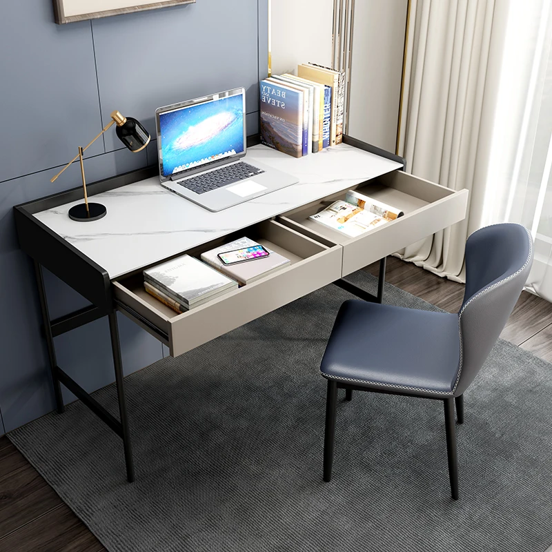 White Coffee Computer Desks Meeting Conference Drawers Standing Computer Desks Makeup Console Table Scrivania Home Decorations
