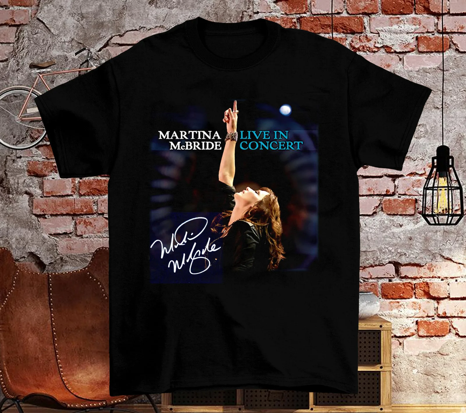 Nuovo Martina Mcbride - Live In Concerto Regalo Per Fan Black Size S-4Xl Shirt