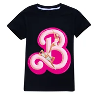 New Kawaii Barbie Kids Short Sleeve Summer Cartoon Boys Girls Soft O-Neck T Shirts Oversized Fashion Y2K White Tees Tops Gifts ﻿ 1