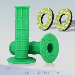 Enhanced Black MX Gel Rubber Handlebar Grip (Green set)