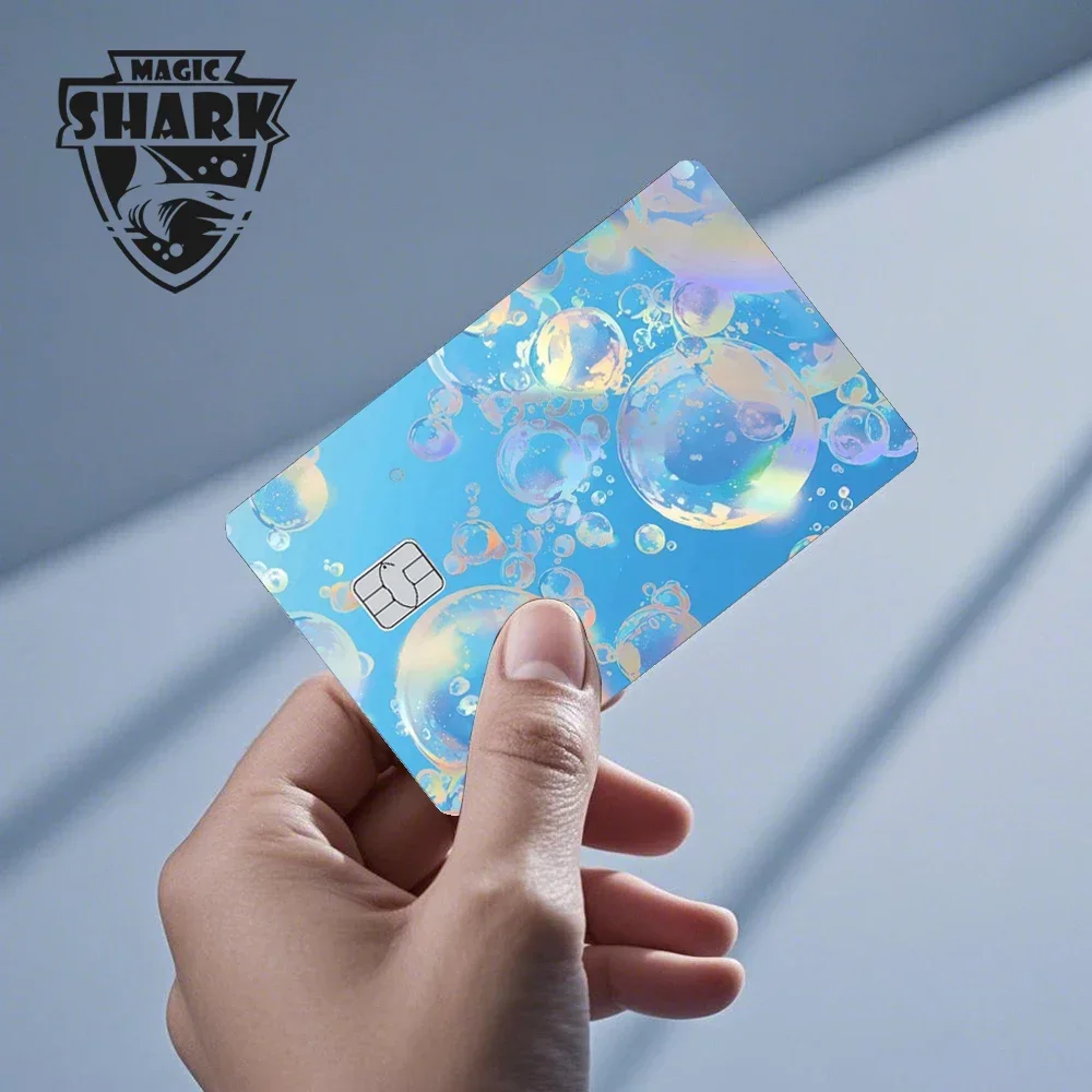 2025 New Cute Holographic Mouse Cat No Fade Laser Reflective Front Skin Cover Skin Sticker for Credit Card Debit Bank Card