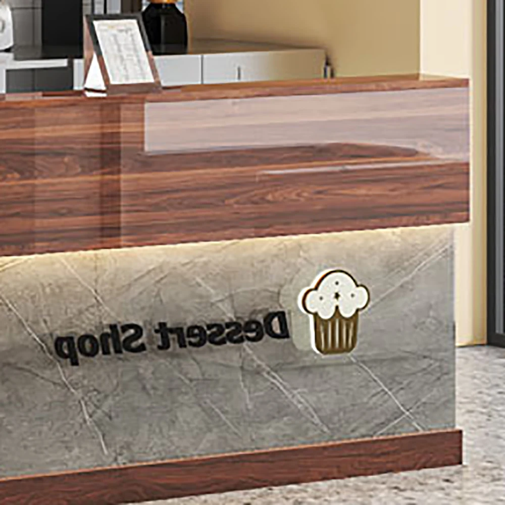 Elegant Nordic Bar Counter Cabinet Modern Luxury Unique Simple Reception Desks Glamour Delicacy Mostrador Commercial Furniture
