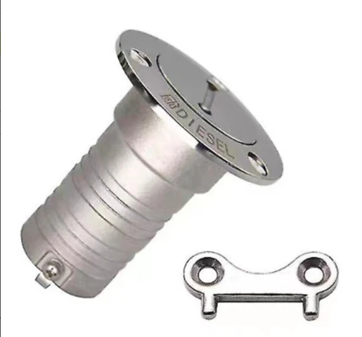Marine Fuel Cap Filler Gas Cap Gasket For Boat Marine Hardware 316 Stainless Steel 1.5" 38mm Deck Filler Fill Fuel Gas Water Waste Keyless Cap Boat Accessories Yacht Gas Caps For Boats