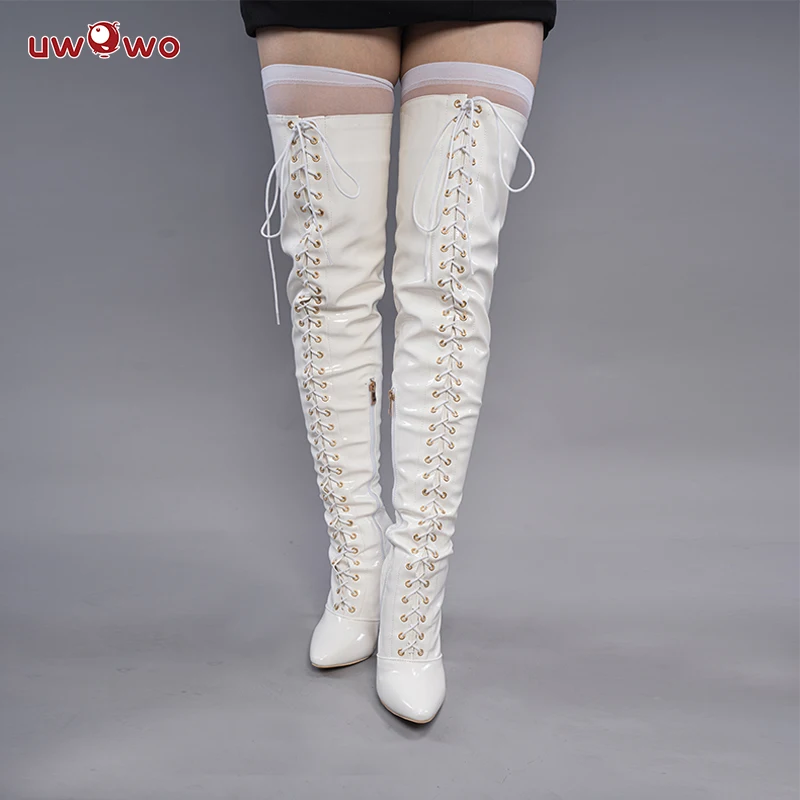 

UWOWO Nierr: Automataa 2B Cosplay Shoes Black/White Wedding Dress Yorhaa 2B Footwear Bride Costume Accessories Outdoor For Women