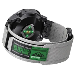 Versatile QuickFit Velcro Watch Band Strap - Premium Fit - QuickFit 22mm (Grey)