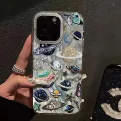 Flat Planet Shockproof Phone Case Cover for Honor X9A 5G (QPYSK - touming - A4697)