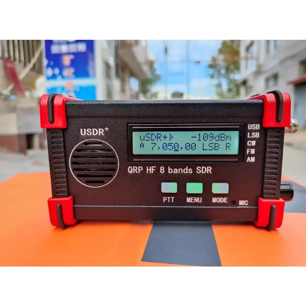 2025 5W USDX USDR HF QRP SDR Transceiver SSB/CW Transceiver 8-Band DSP SDR Black Shell With Handheld Mic With Battery hf qrp sdr transceiver