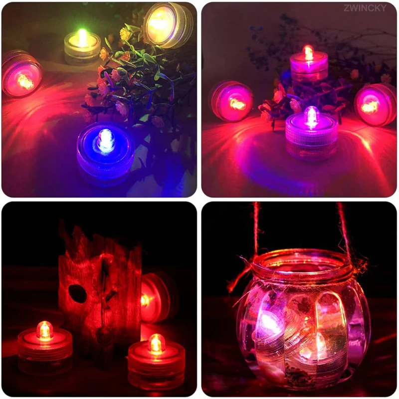 LED Submersible Light Underwater Night Lamp Battery Operated Garden Swimming Pool Light Fish Tank Pool Underwater Lighting - 6