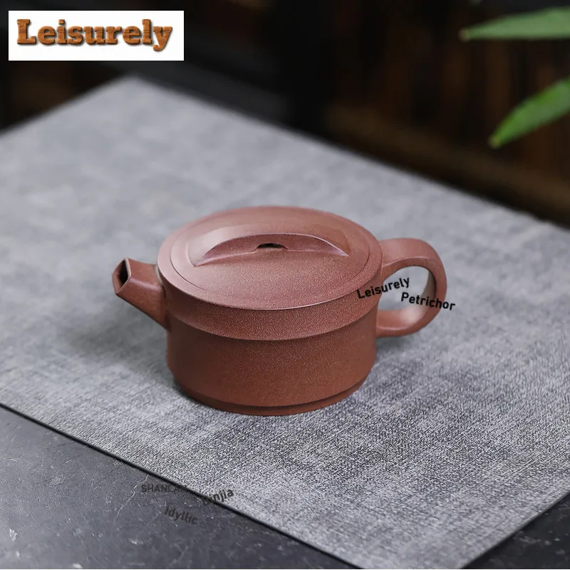 320ml Antique Yixing Purple Clay Teapots Handmade Large Caliber Pot Raw Ore Peach Blossom Mud Kettle Chinese Zisha Tea Set Cafes