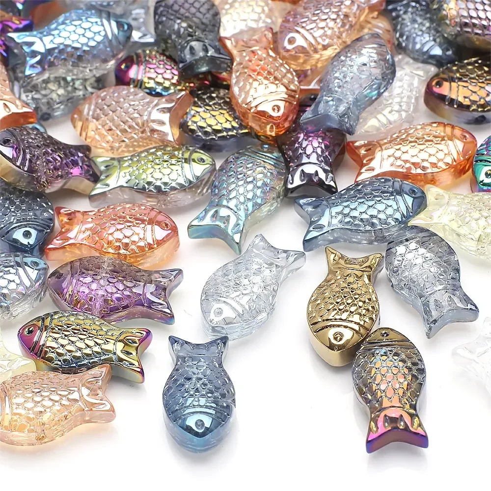 오스트리아 유리 수제 AAA 8x15mm 비즈, 물고기 DIY 크리스탈 면 공예 재료, 쥬얼리 제작 귀걸이 액세서리, 30 개