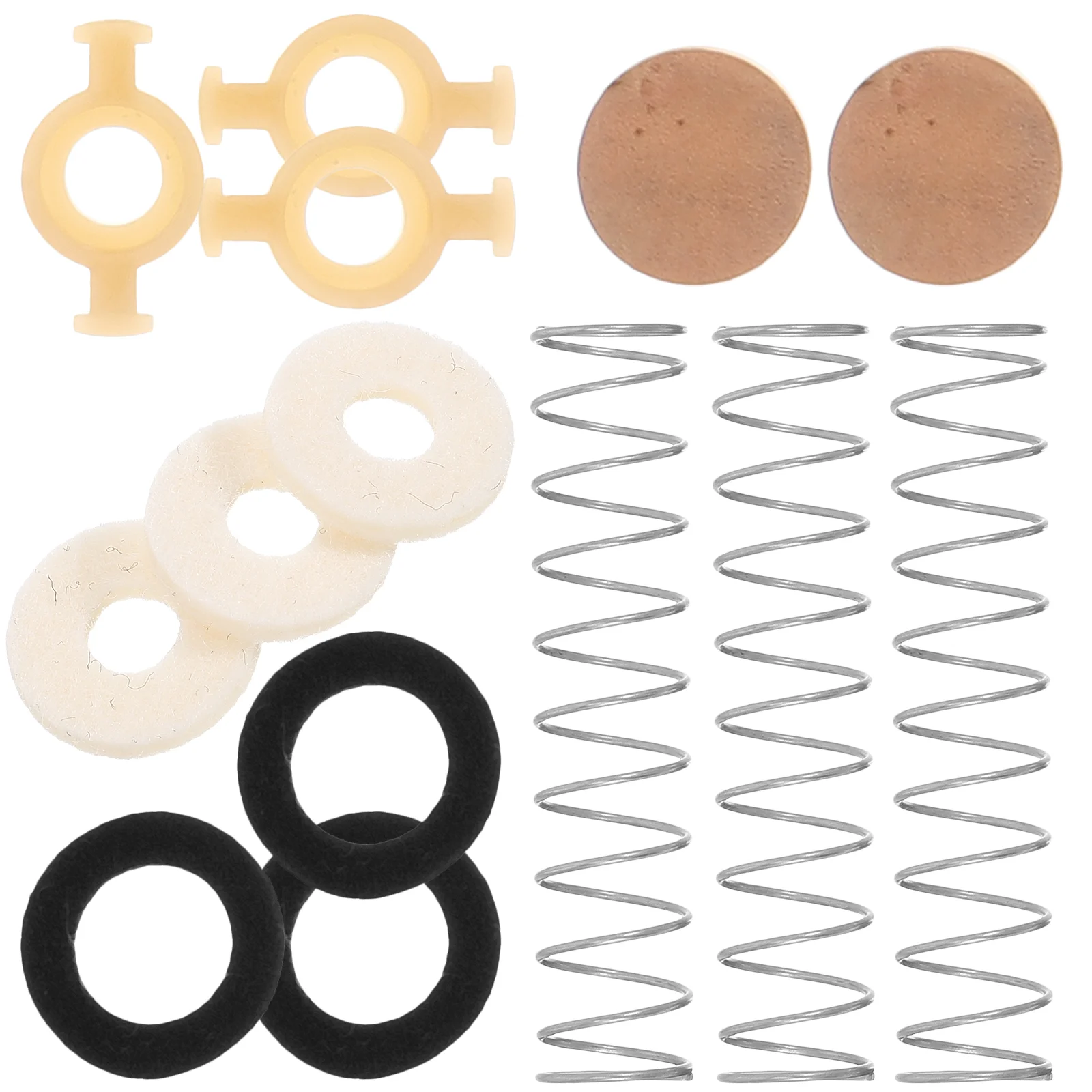 

Trumpet Valve Repair Kit Trumpet Bumper Stopper Valve Guide Trumpet Felt Washer Musical Instrument Maintenance Mouthpiece