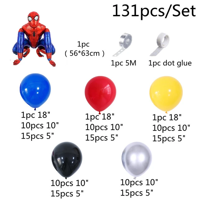 Taille 5 Ballon spiderman super hero en aluminium 3D, décoration