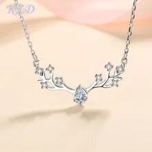 

One Deer Has You S925 Silver Inlaid Moissanite Necklace Ladies Fashion Jewelry Girlfriend Birthday Anniversary Gift