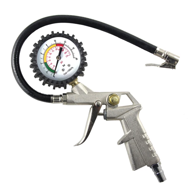 220PSI Car Tire Pressure Gauge High Pressure Gun Type Air Compressor Tire Inflator Pump For Car Truck Motorcycle SUV Repair Tool