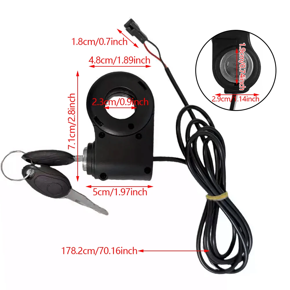 Electric Scooter Anti-Theft Ignition Lock & Key Set – Durable Replacement Core