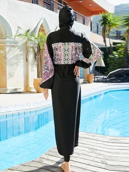 Summer Women Muslim Swimwear Long Dress Pants Burkini Islamic Swimsuit Modest Swim Surf Wear Sport