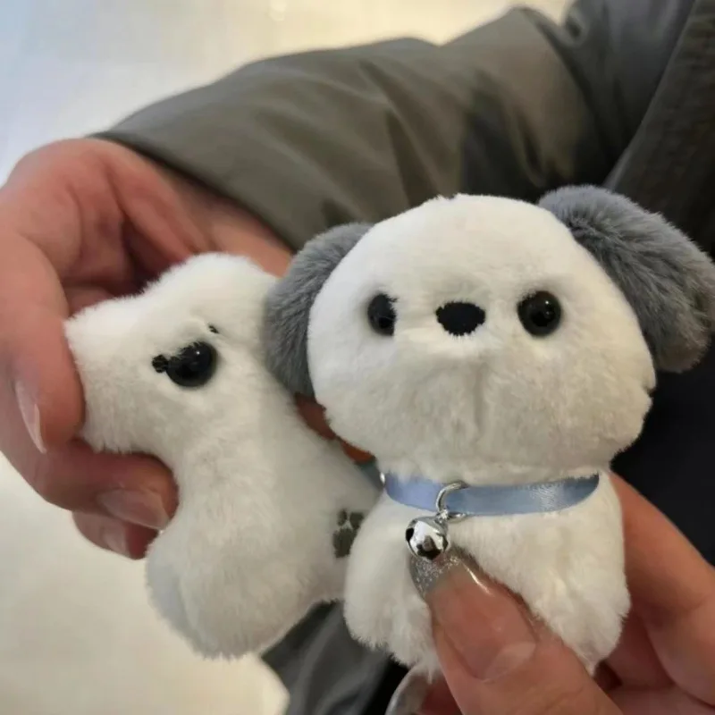 Cartoon Cute Magnetic Puppy Bone Plush Doll Keychain Pendant Creative Couple Backpack Decoration Pendant Doll Gifts 2