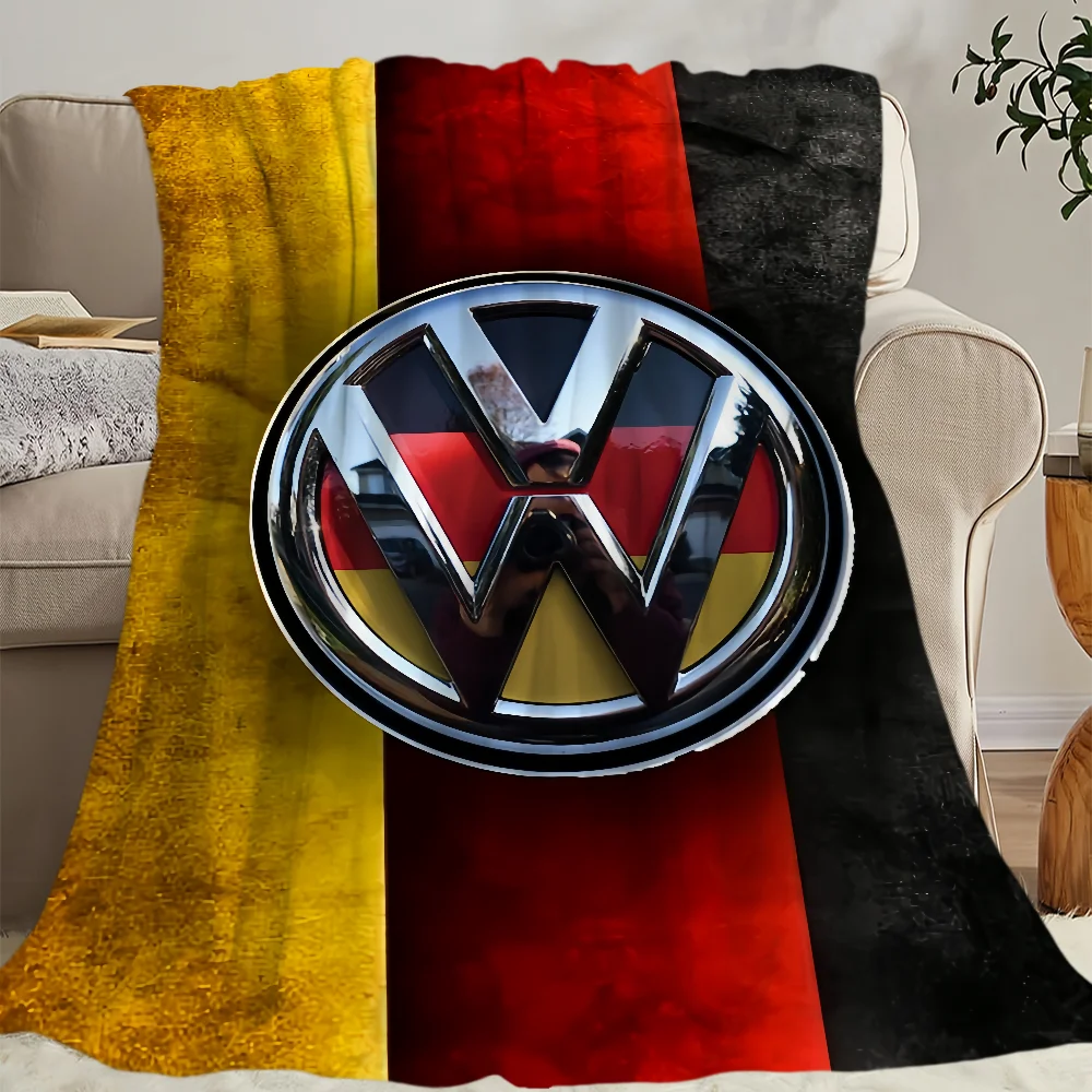 Warm Soft Plush Nap Blankets Sofa V-V-VW-Car for Living Room Luxury Office Bedroom Home Travel Kid Fashion Birthday Gift Flannel 5