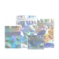100 Pcs Glitter Heat Seal Aluminum Foil Ziplock Bags Flat Zip Lock Retail Package Bag Plastic  Foil Zip Bags Free Shipping 1