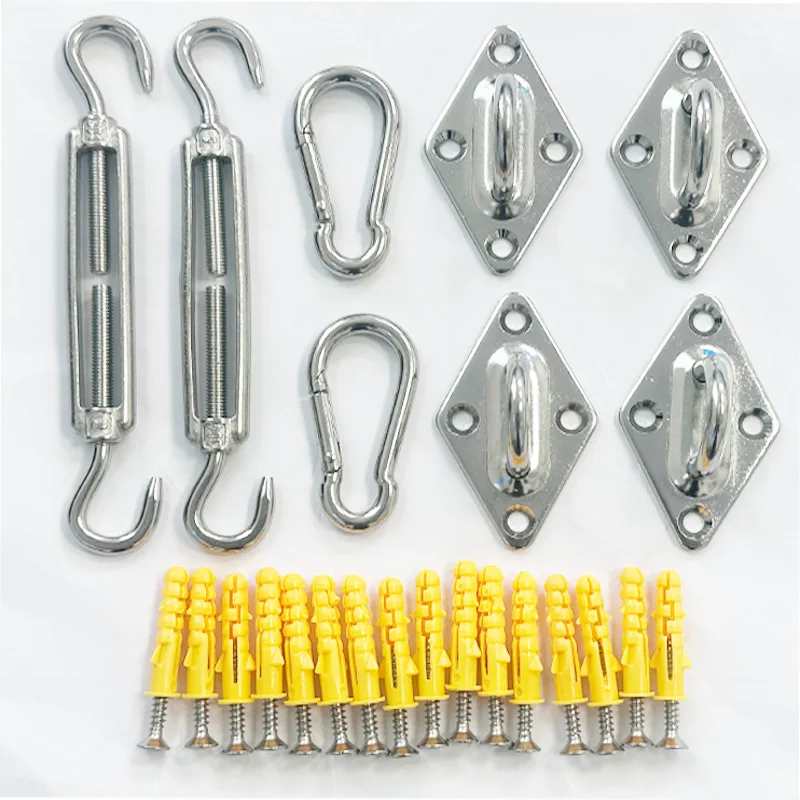 Shading sail accessories 4 304 stainless steel garden hardware kit rectangular